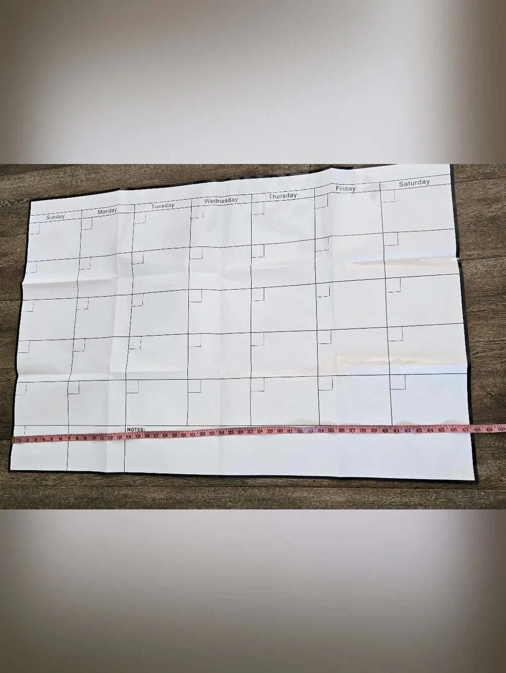 Large Reusable Dry Erase Monthly Wall Calendar 48